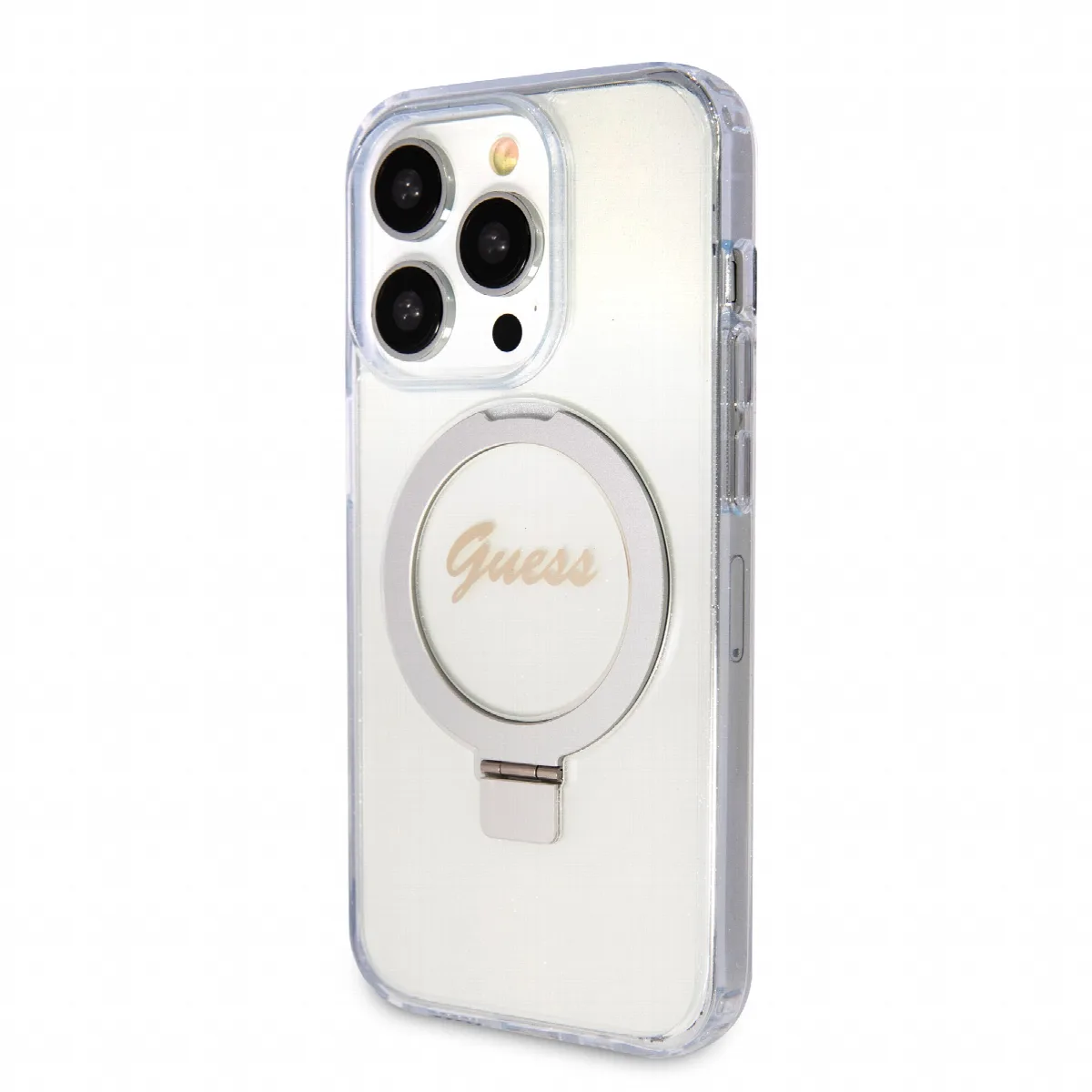 Guess MagSafe Ring Stand Glitter Hard Case Θήκη προστασίας από σιλικόνη – iPhone 15 Pro Max (Διάφανη – GUHMP15XHRSGSD) – εικόνα 4