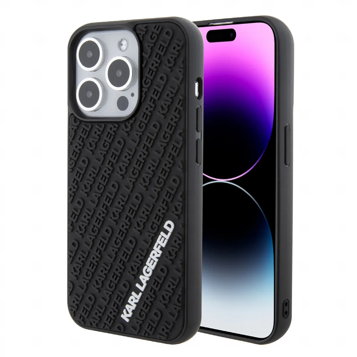 Karl Lagerfeld “Karl 3D Logo Cover” Hard Case Θήκη προστασίας από σιλικόνη – iPhone 15 Pro (Black – KLHCP15L3DMKRLK)