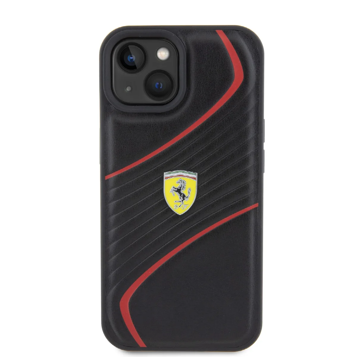 Ferrari Twist Metal Logo Hard Case Θήκη προστασίας από δερματίνη – iPhone 15 (Black – FEHCP15SPTWK) – εικόνα 3