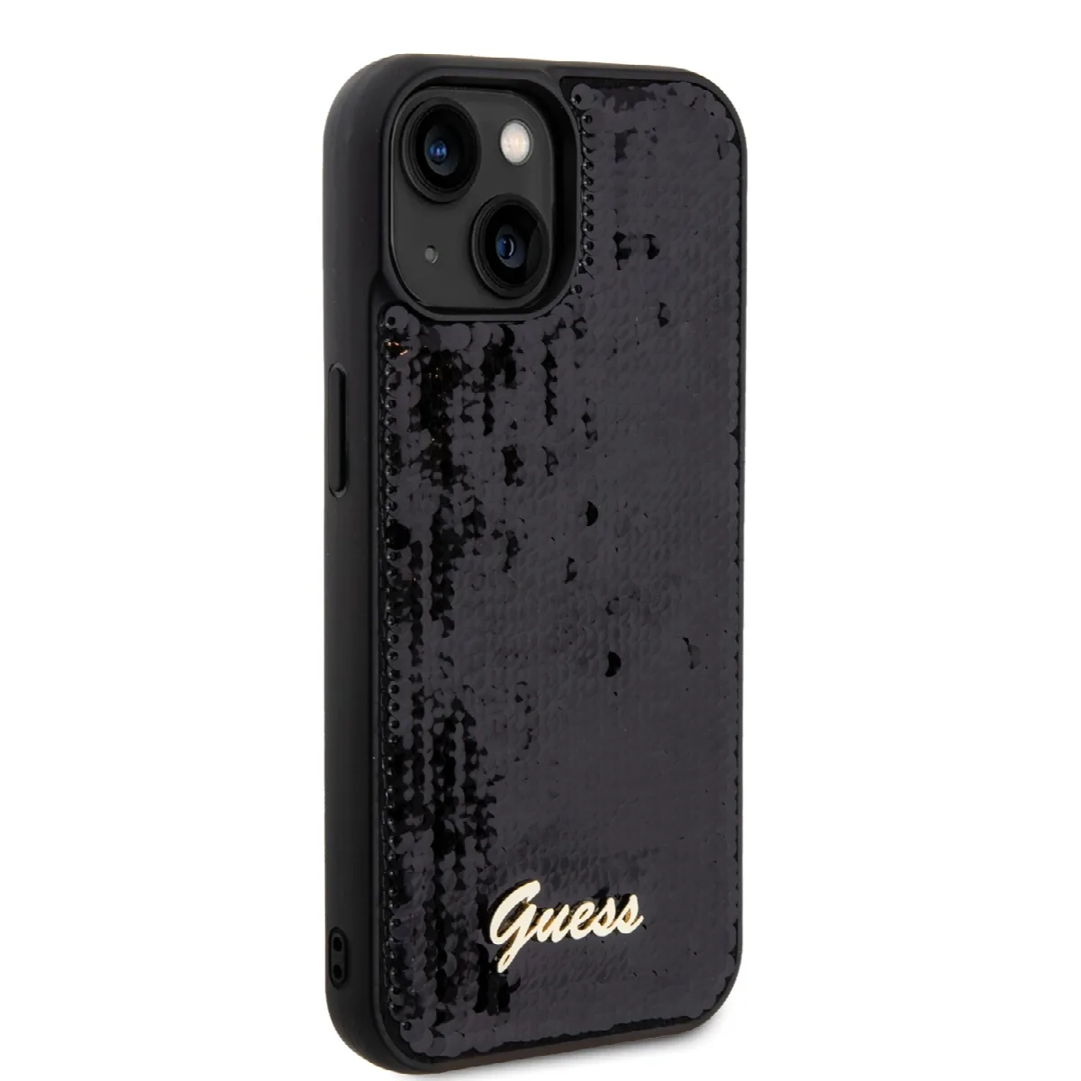 Guess "Sequin Script Metal" Hard Case iPhone 15 (Black – GUHCP15SPSFDGSK) – εικόνα 2