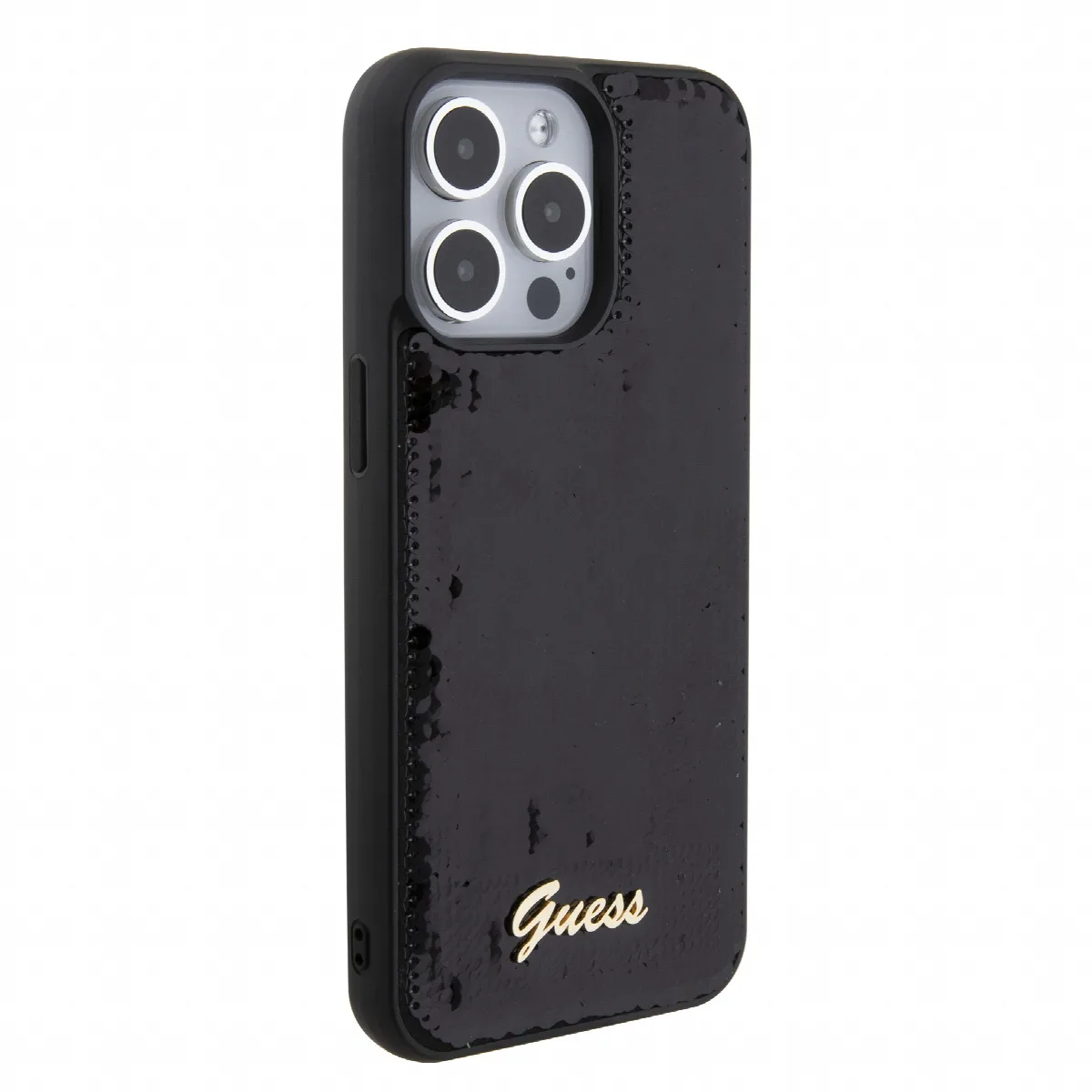 Guess "Sequin Script Metal" Hard Case iPhone 15 Pro Max (Black – GUHCP15XPSFDGSK) – εικόνα 2