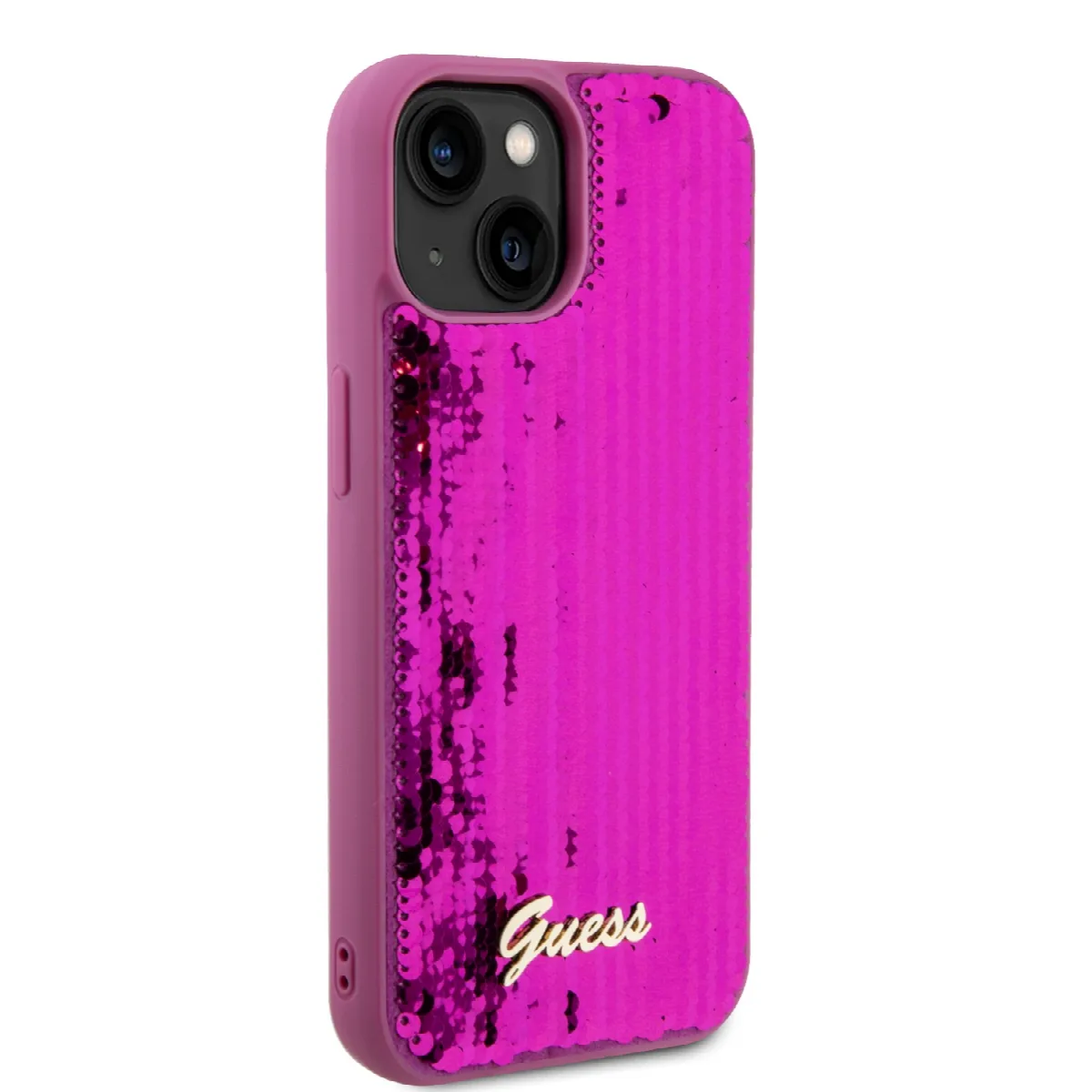 Guess "Sequin Script Metal" Hard Case iPhone 15 (Fuchsia – GUHCP15SPSFDGSF) – εικόνα 2