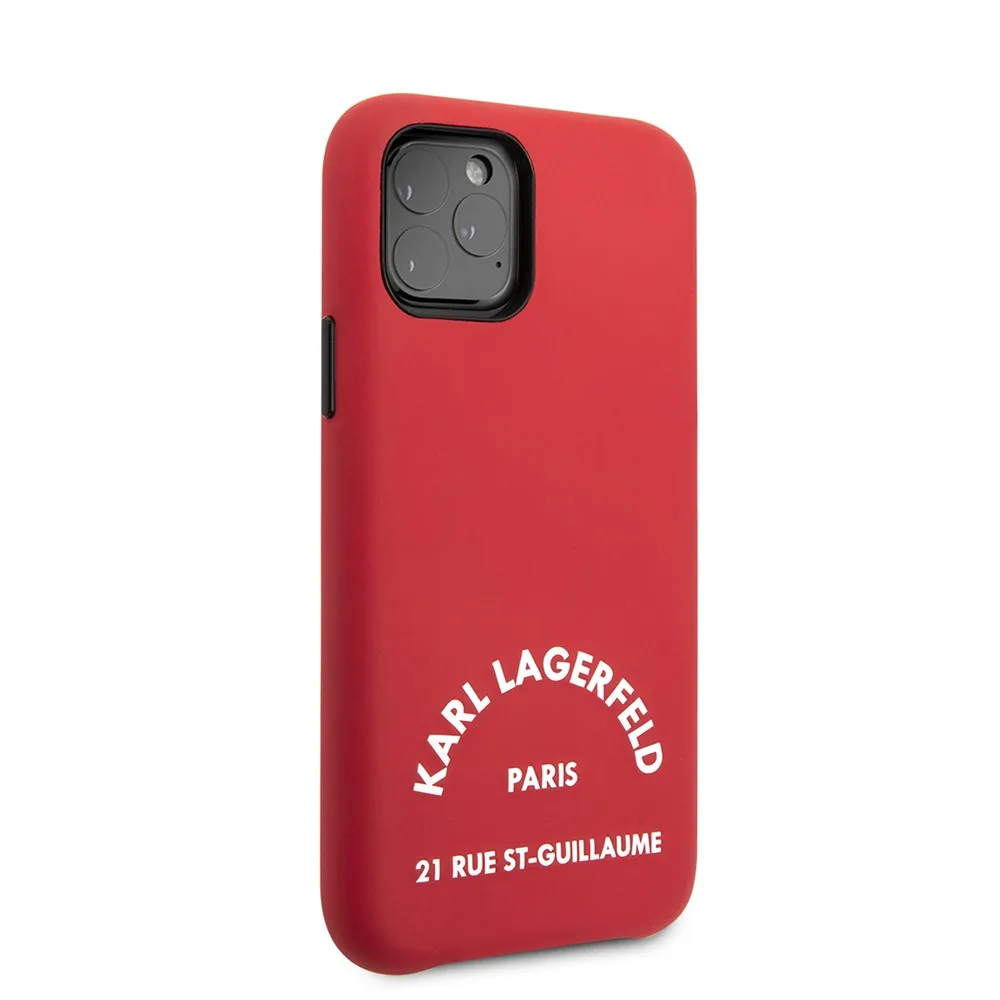 Karl Lagerfeld Back Cover Θήκη Δερματίνης για iPhone 11 Pro - Κόκκινο – εικόνα 2