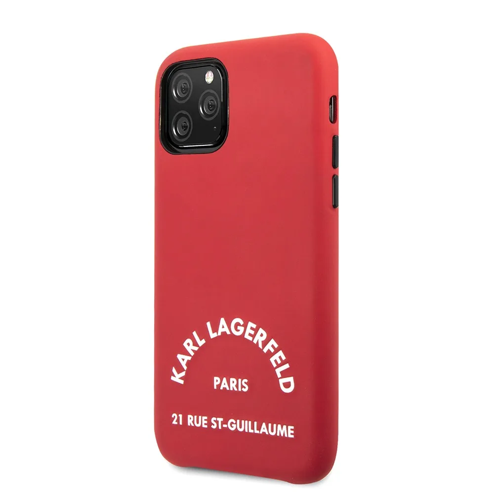 Karl Lagerfeld Back Cover Θήκη Δερματίνης για iPhone 11 Pro - Κόκκινο – εικόνα 4