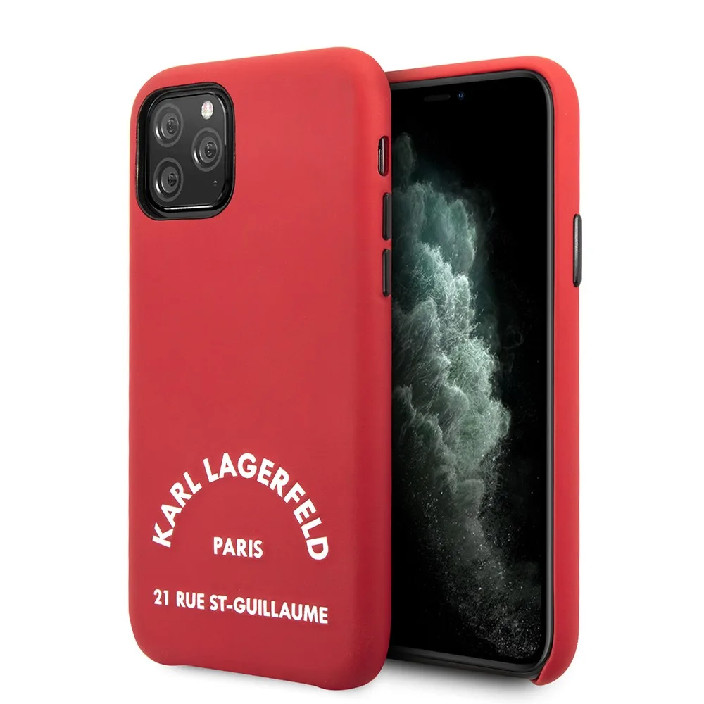 Karl Lagerfeld Back Cover Θήκη Δερματίνης για iPhone 11 Pro - Κόκκινο