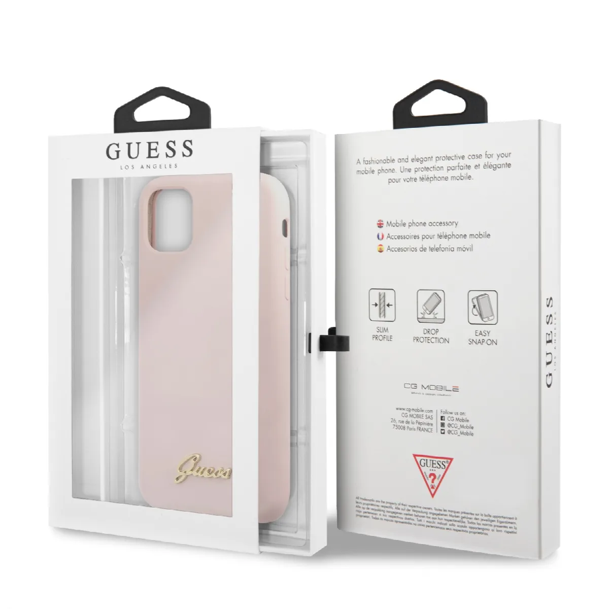 Guess “Vintage Script Gold Logo Collection” Σκληρή Θήκη προστασίας από σιλικόνη – Apple iPhone 11 Pro Max (Light Pink – GUHCN65 – εικόνα 2