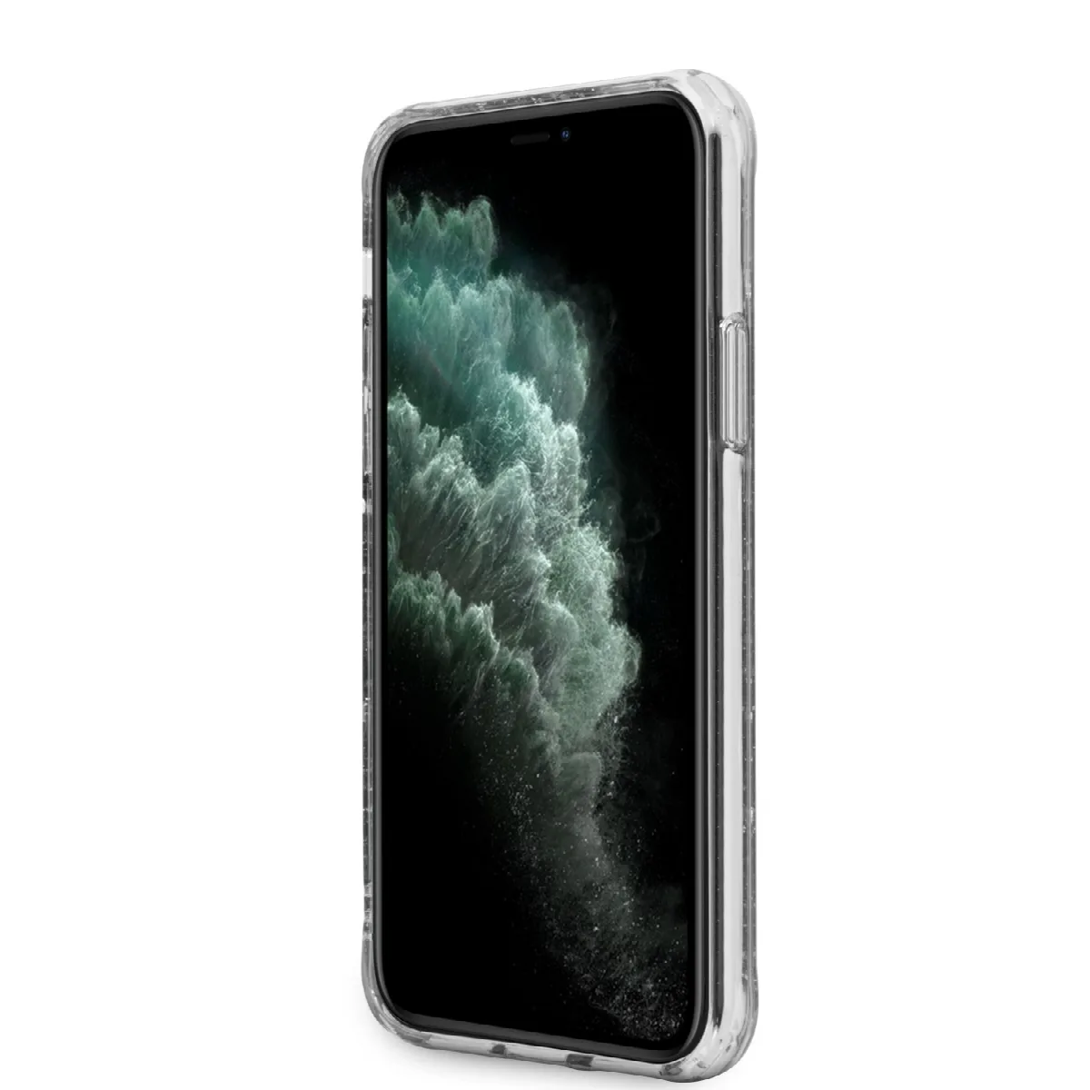 Karl Lagerfeld Glitter Flakes Cover Θήκη Σιλικόνης για iPhone 11 Pro Max - Ασημί – εικόνα 3