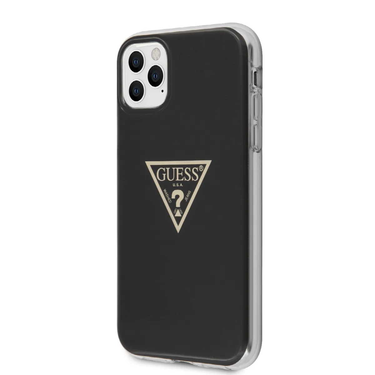 Guess “Metallic Triangle Glitter Logo Collection” Θήκη προστασίας από σιλικόνη – iPhone 11 Pro Max (Black – GUHCN65PCUMPTBK) – εικόνα 4
