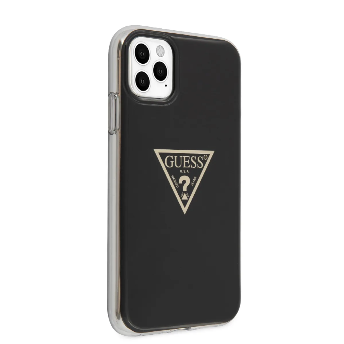 Guess “Metallic Triangle Glitter Logo Collection” Θήκη προστασίας από σιλικόνη – iPhone 11 Pro Max (Black – GUHCN65PCUMPTBK) – εικόνα 2