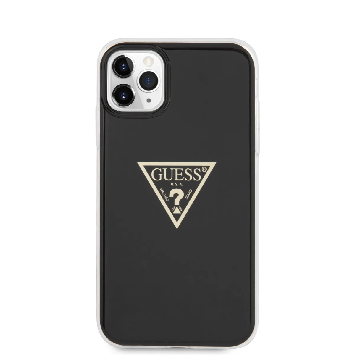 Guess “Metallic Triangle Glitter Logo Collection” Θήκη προστασίας από σιλικόνη – iPhone 11 Pro Max (Black – GUHCN65PCUMPTBK) – εικόνα 3