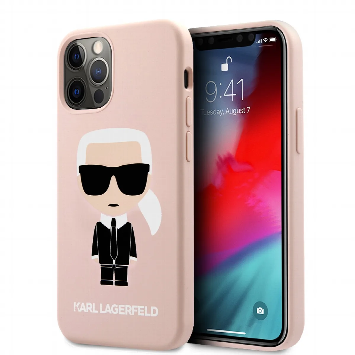 Karl Lagerfeld 3D Θήκη Σιλικόνης για iPhone 12 Pro Max - Ροζ