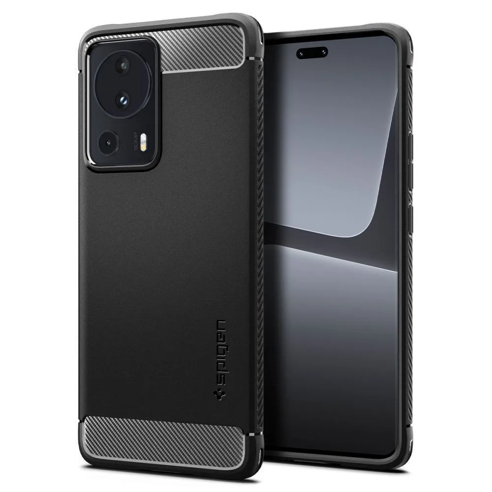 Spigen Rugged Armor Back Cover Σιλικόνης Ανθεκτική Matte για Xiaomi 13 Lite - Μαύρο