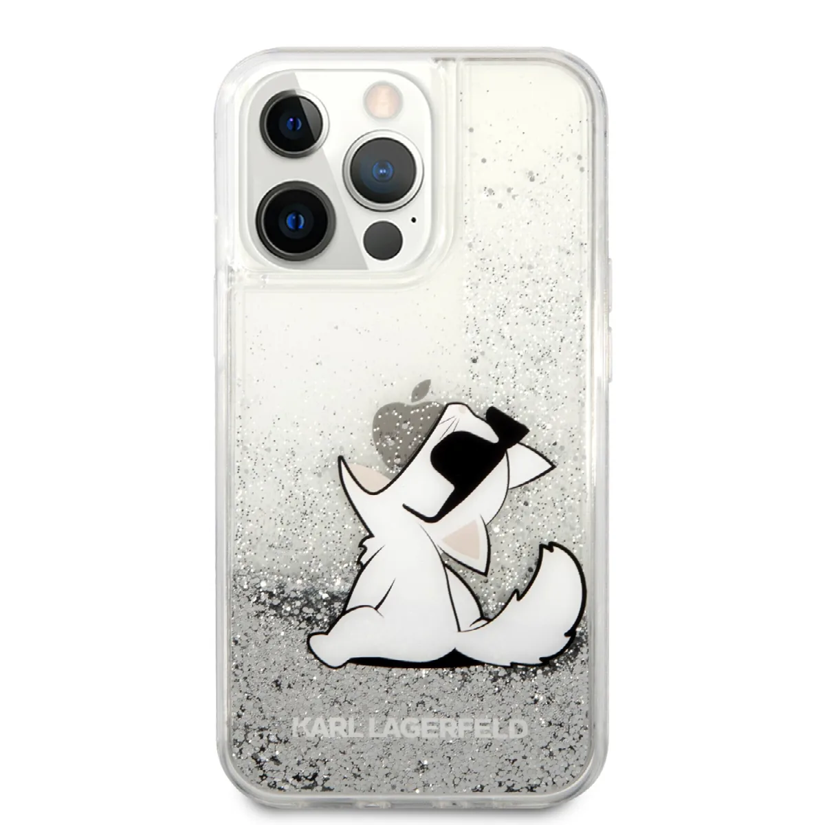 Karl Lagerfeld "Choupette Fun" Hard Case Θήκη προστασίας από σιλικόνη – iPhone 13 Pro (Clear/Glitter Silver) – εικόνα 3