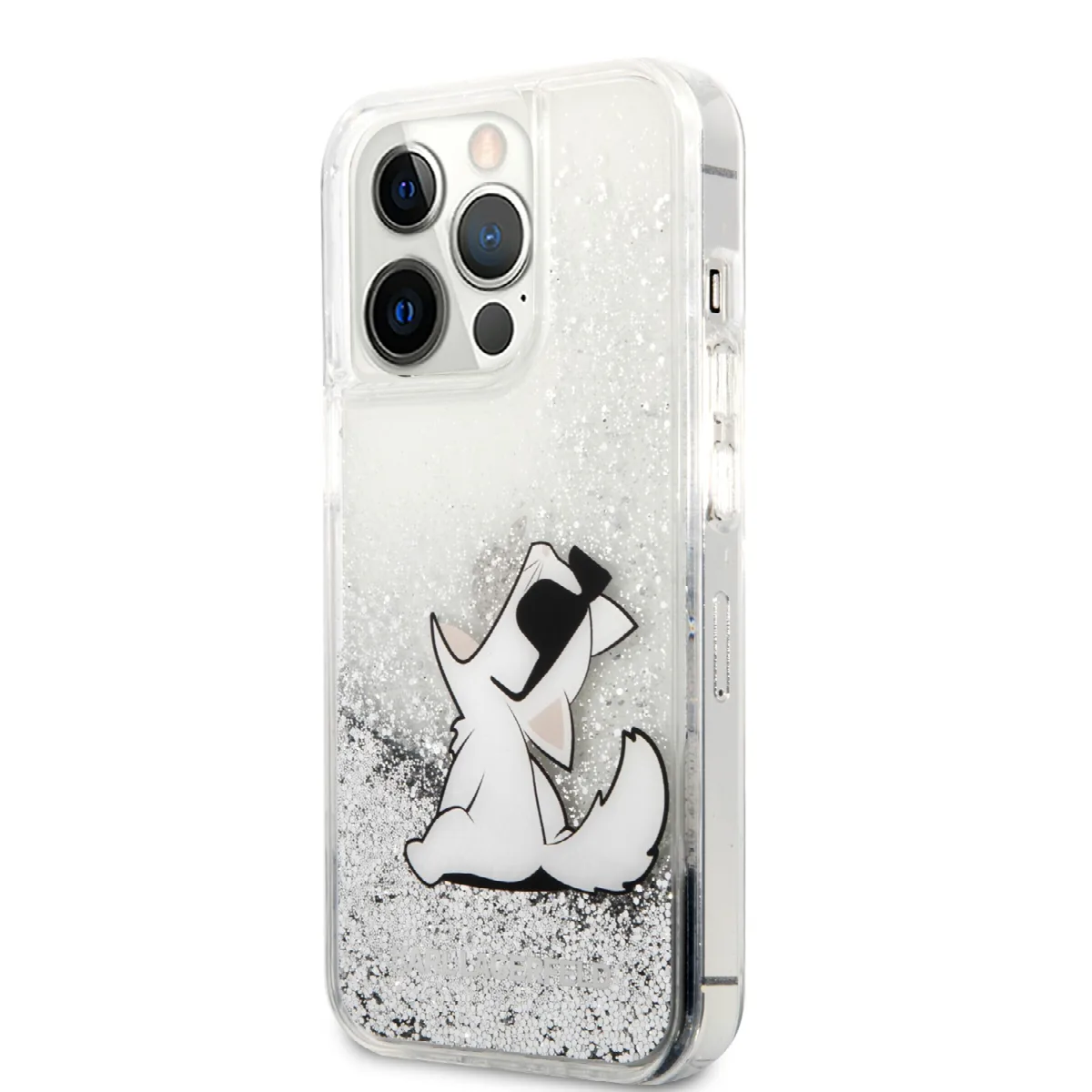 Karl Lagerfeld "Choupette Fun" Hard Case Θήκη προστασίας από σιλικόνη – iPhone 13 Pro (Clear/Glitter Silver) – εικόνα 4