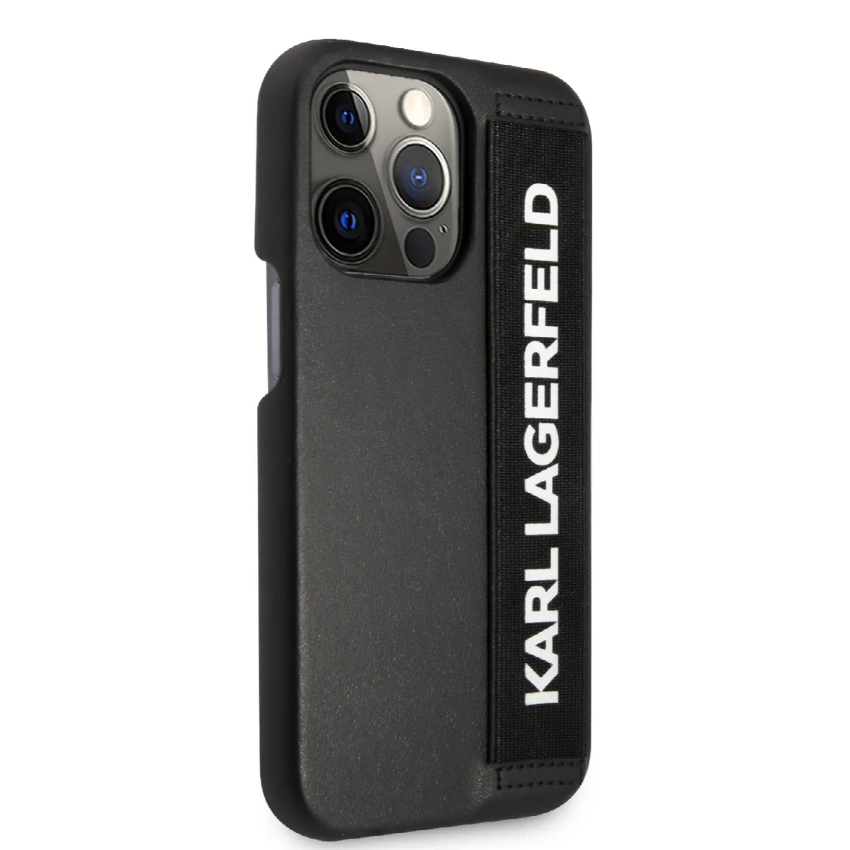 Karl Lagerfeld "Elastic Strap" Hard Case Θήκη προστασίας από σιλικόνη – iPhone 13 Pro (Black) – εικόνα 2