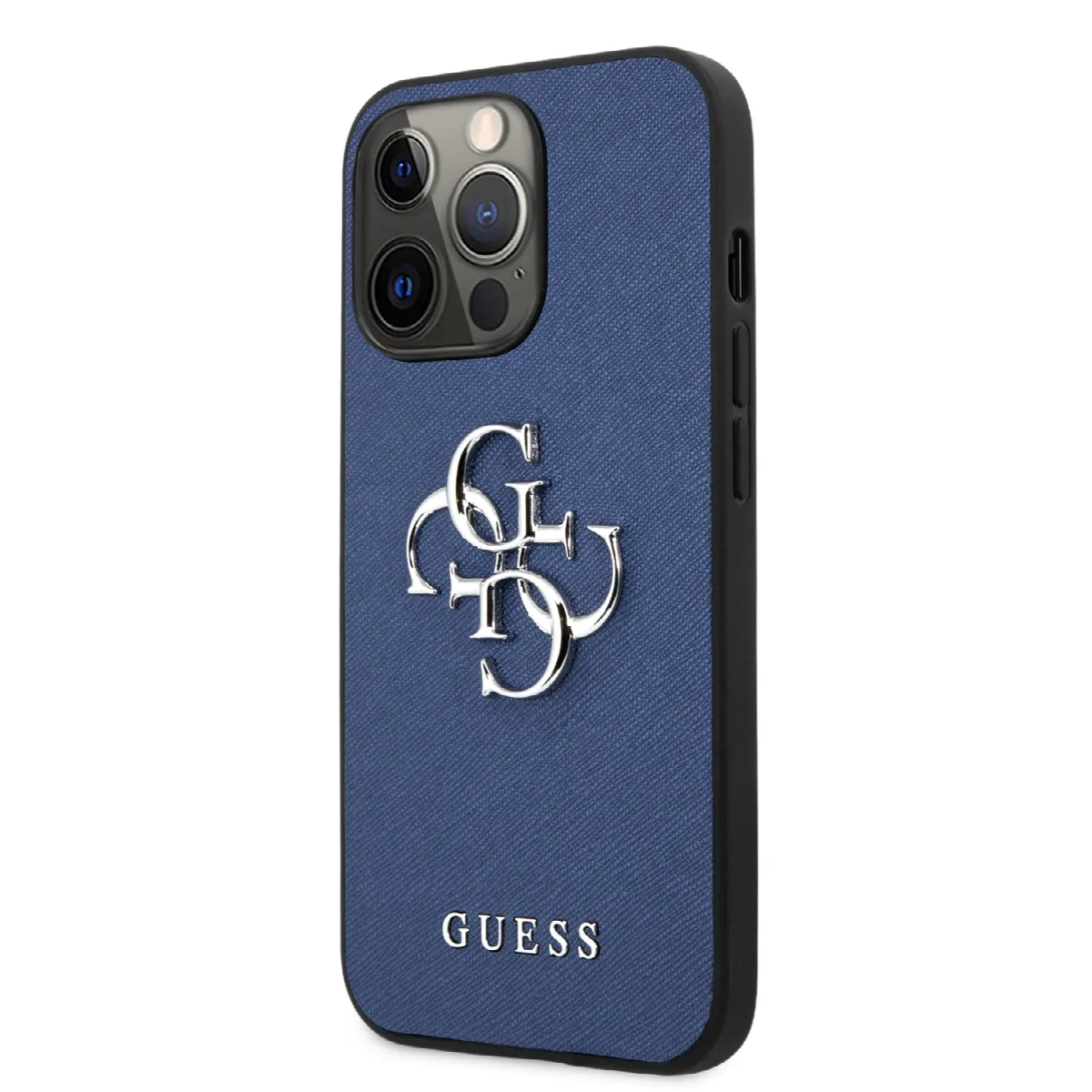 Guess “4G Logo Collection” Hard Case PU Leather Θήκη προστασίας από δερματίνη – iPhone 13 Pro Max (Μπλε) – εικόνα 4