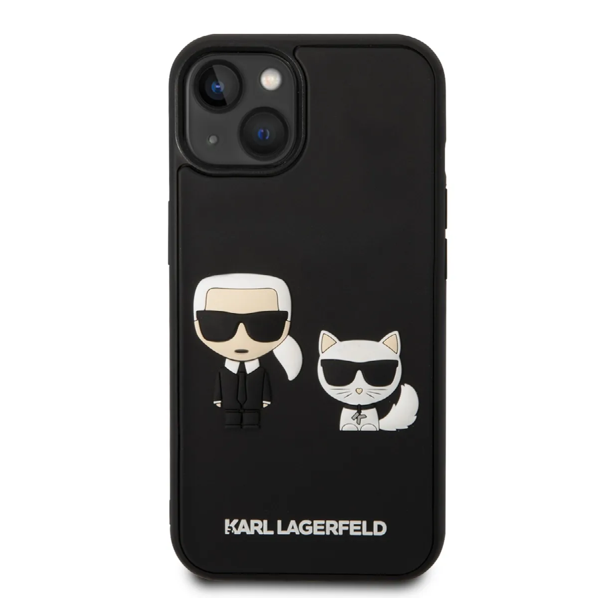 Karl Lagerfeld 3D Rubber Case Karl & Choupette Θήκη προστασίας από σιλικόνη – iPhone 14 Plus (Μαύρο - KLHCP14M3DRKCK) – εικόνα 3
