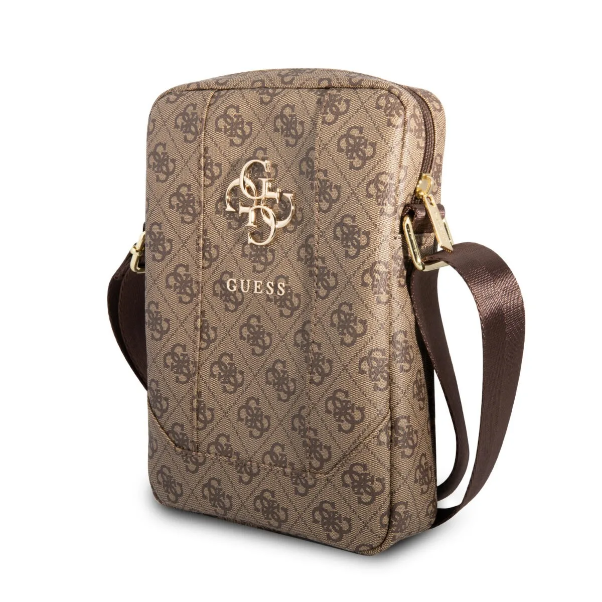 Guess 4G Big metal logo Tablet Bag- Τσαντάκι από δερματίνη κατάλληλο για tablet 10" (Brown - GUTB10G4GFBR) – εικόνα 3