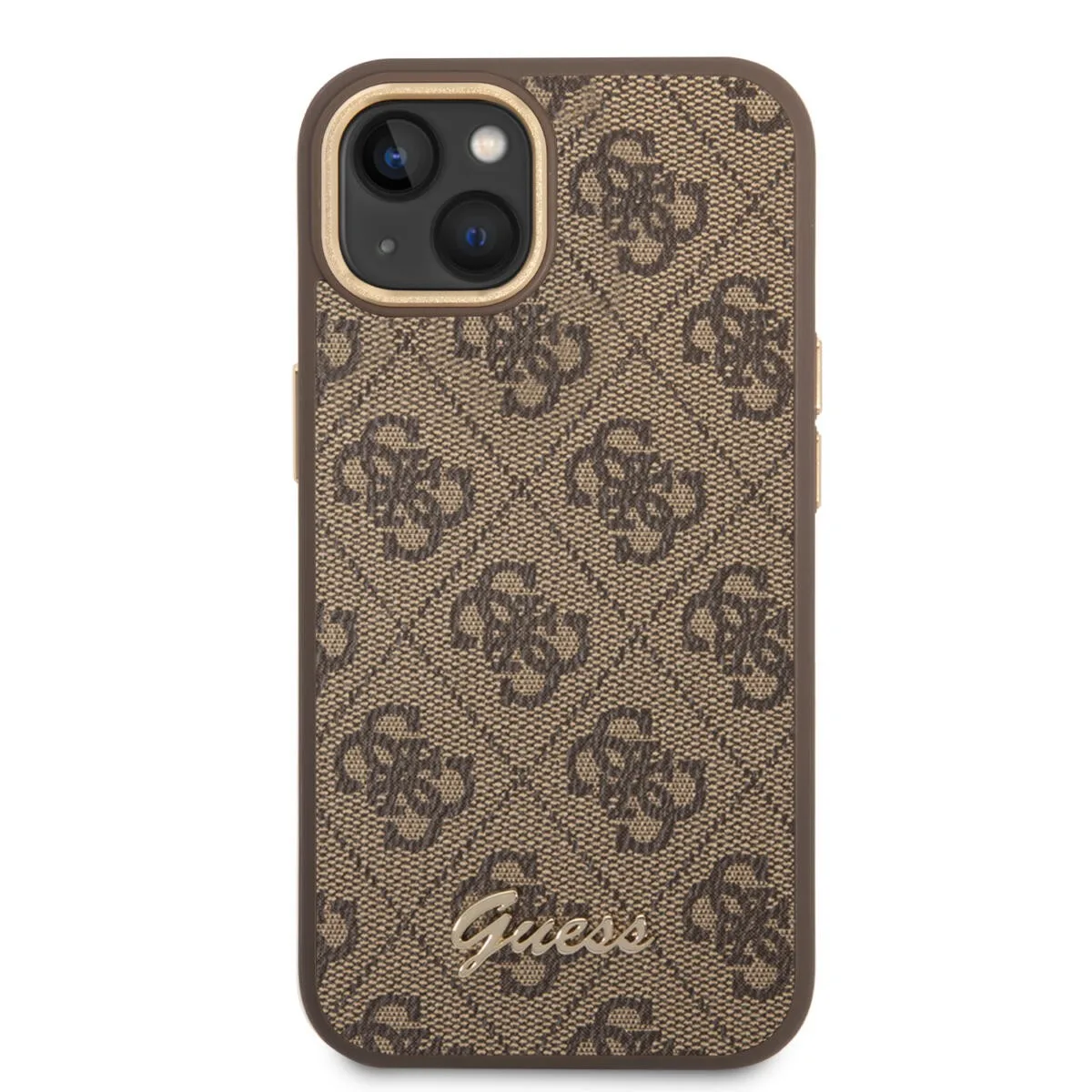 Guess “4G Logo Collection” Script Metal Logo Θήκη προστασίας από δερματίνη – iPhone 14 Plus (Καφέ) – εικόνα 3
