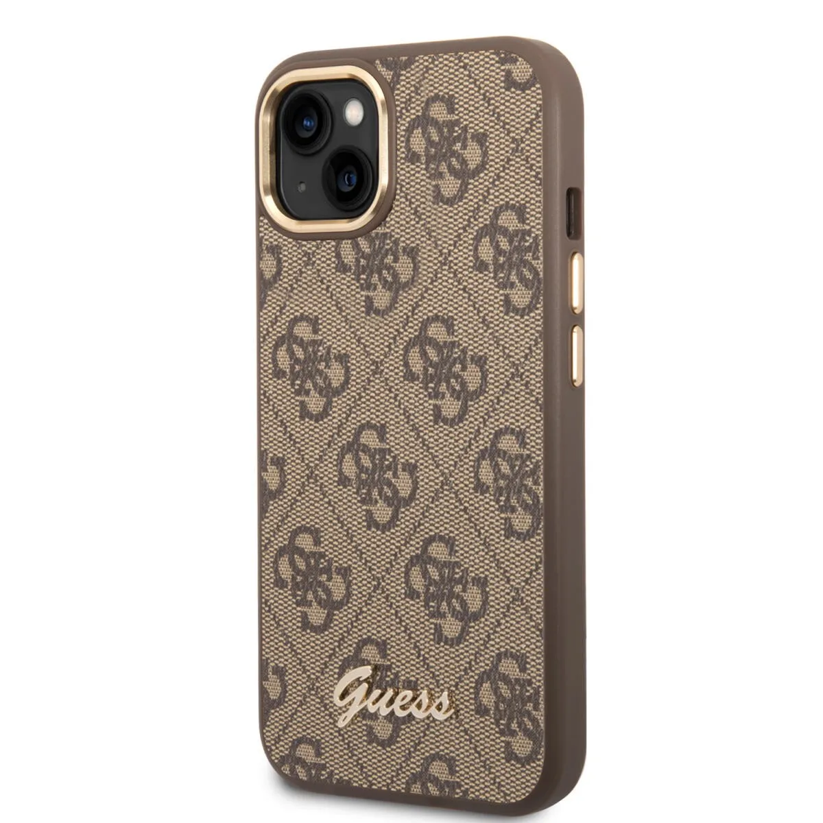 Guess “4G Logo Collection” Script Metal Logo Θήκη προστασίας από δερματίνη – iPhone 14 Plus (Καφέ) – εικόνα 2