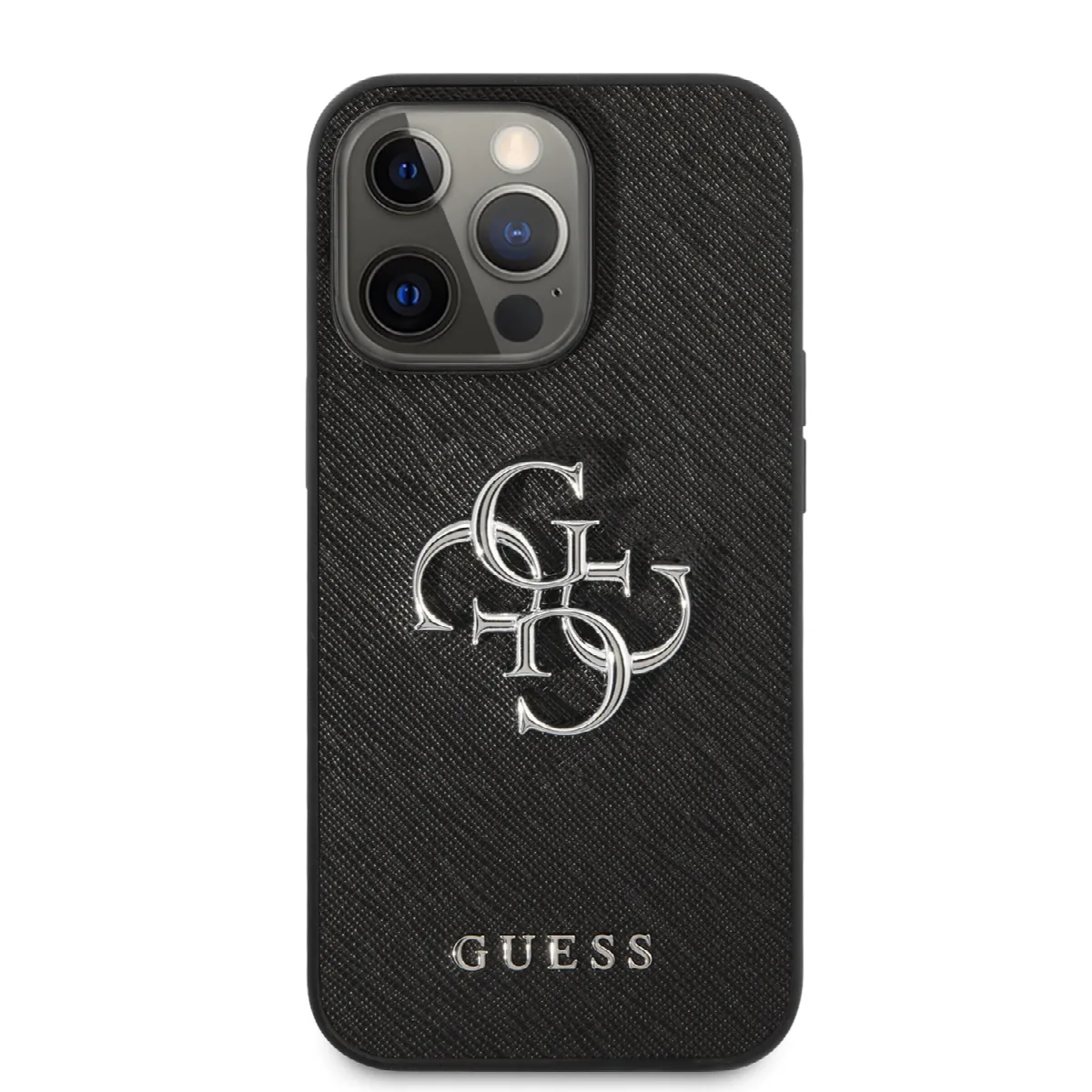 Guess "4G Logo Collection" Hard Case PU Leather Θήκη προστασίας από δερματίνη – iPhone 13 Pro Μαύρη – εικόνα 3
