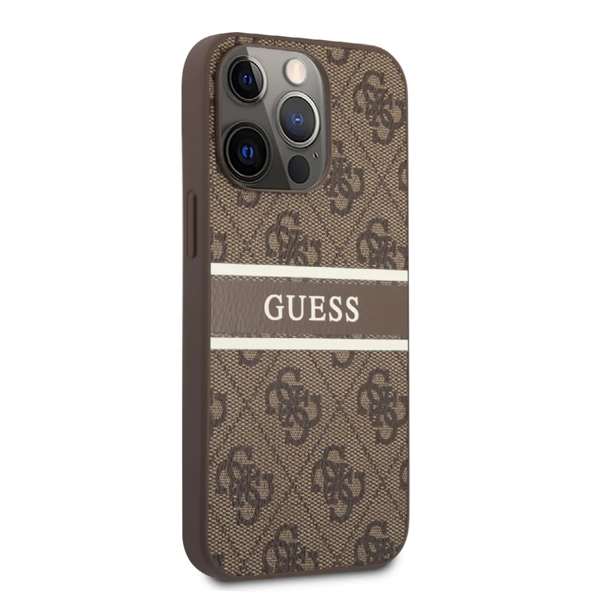 Guess "4G Logo Collection" Printed Stripe Θήκη προστασίας από δερματίνη – iPhone 13 Pro Καφέ – εικόνα 2