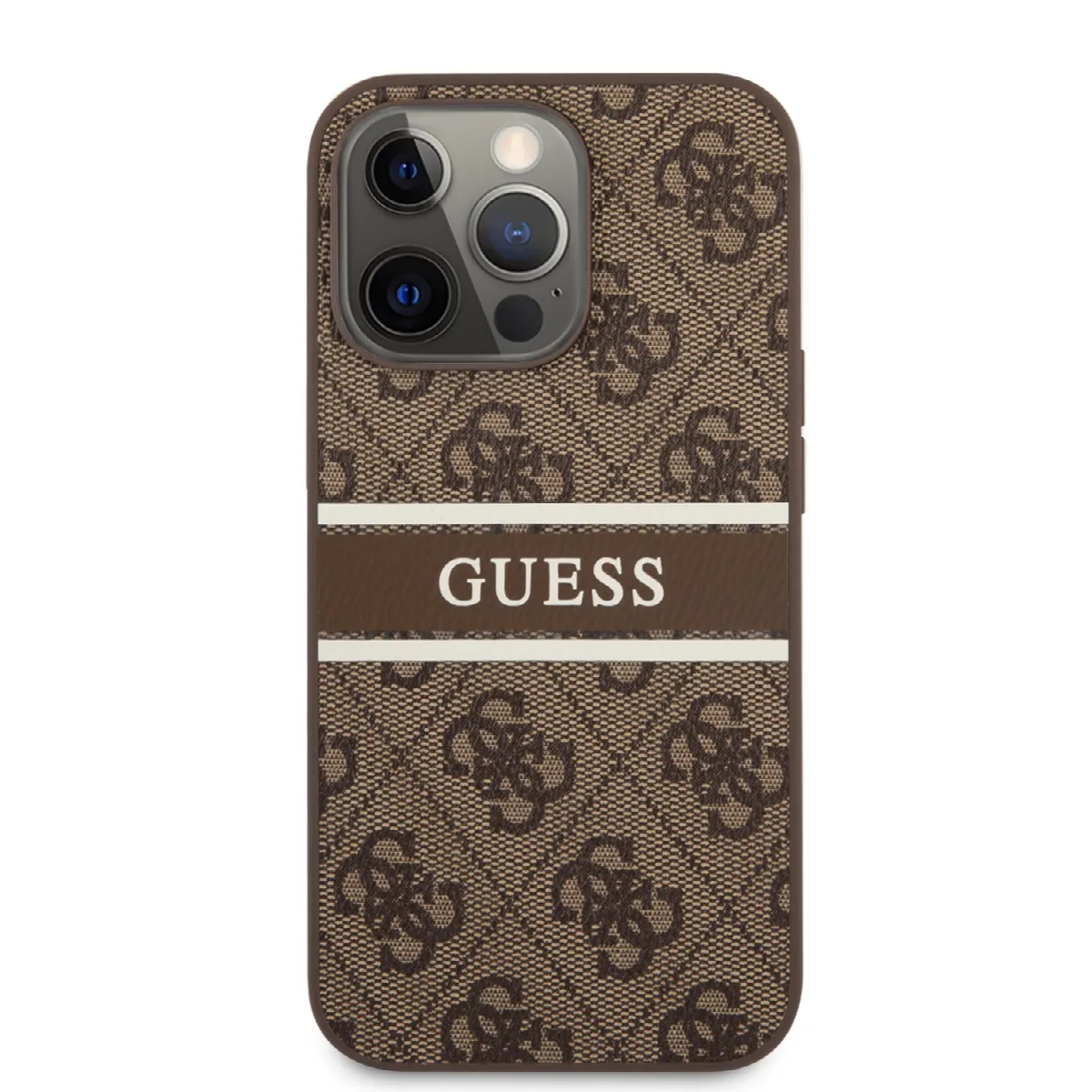 Guess "4G Logo Collection" Printed Stripe Θήκη προστασίας από δερματίνη – iPhone 13 Pro Καφέ – εικόνα 3