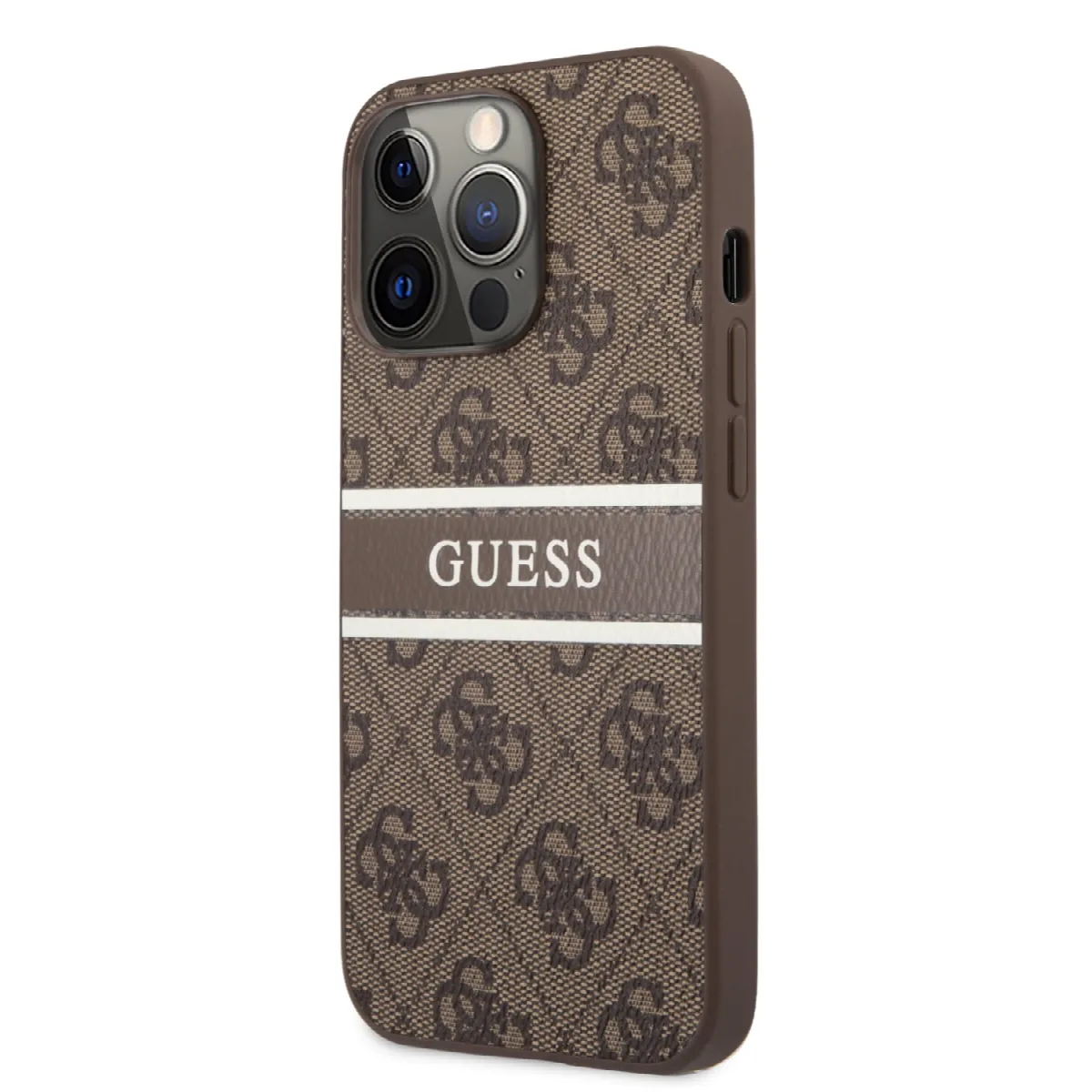 Guess "4G Logo Collection" Printed Stripe Θήκη προστασίας από δερματίνη – iPhone 13 Pro Καφέ – εικόνα 4