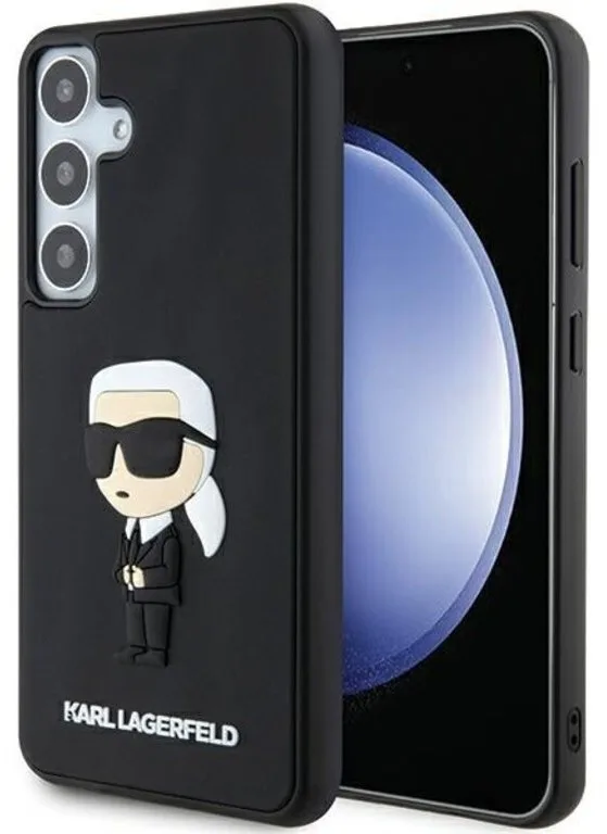 Karl Lagerfeld 3D Rubber Ikonik Case Karl’s Head Θήκη Προστασίας από Σιλικόνη για Samsung Galaxy S24 - Μαύρο