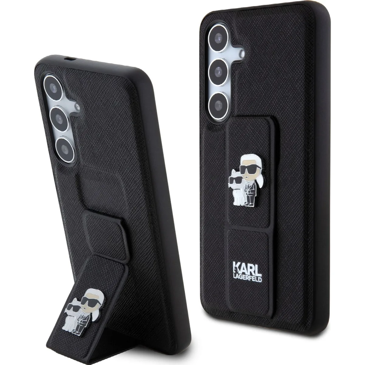 Karl Lagerfeld Gripstand Saffiano Choupette Θήκη Προστασίας για Samsung Galaxy S24 Plus - Μαύρο