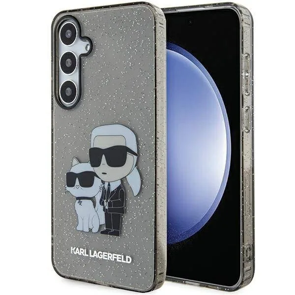 Karl Lagerfeld Karl & Choupette Glitter Hardcase Θήκη Προστασίας για Samsung Galaxy S24 Plus - Μαύρο