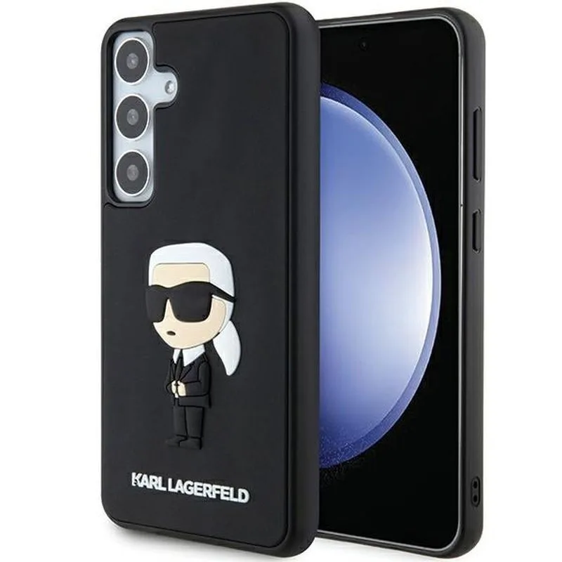 Karl Lagerfeld 3D Rubber Ikonik Case Karl’s Head Θήκη Προστασίας από Σιλικόνη για Samsung Galaxy S24 Plus - Μαύρο