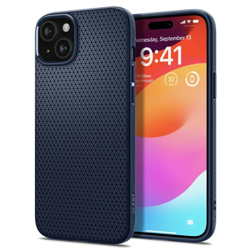 Θήκη Spigen Liquid Air για iPhone 15 - Navy Blue