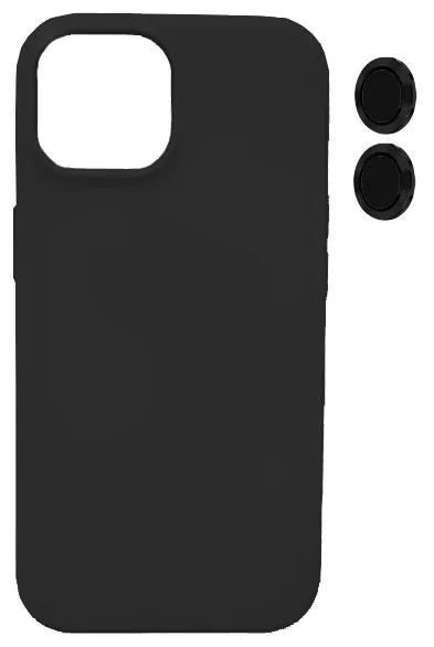 Θήκη Silky And Soft για Apple iPhone 15 Plus (+ Lens Protection) - Μαύρο