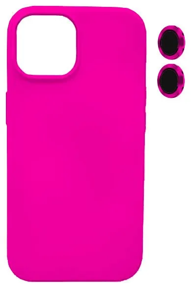 Θήκη Silky And Soft για Apple iPhone 15 Plus (+ Lens Protection) - Φούξια
