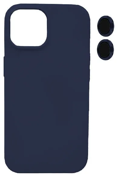 Θήκη Silky And Soft για Apple iPhone 15 (+ Lens Protection) - Σκούρο Μπλε