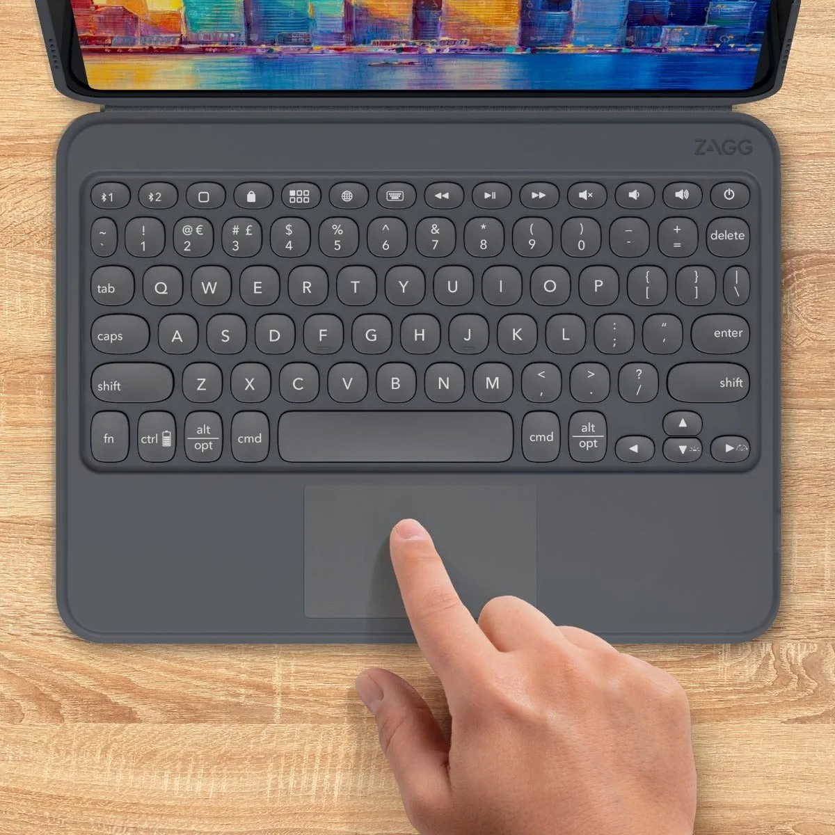ZAGG Pro Keys με Trackpad Θήκη με πληκτρολόγιο για Apple iPad 10,2" 7ης / 8ης Γενιάς 2019 - 2020 σε charcoal χρώμα - 103407950 – εικόνα 4