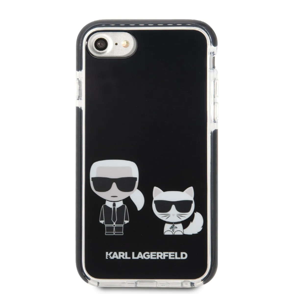 Karl Lagerfeld Ikonik Case “Karl & Choupette” Θήκη προστασίας από σκληρό πλαστικό – iPhone 7/8/SE Μαύρο – KLHCI8TPEKCK – εικόνα 2