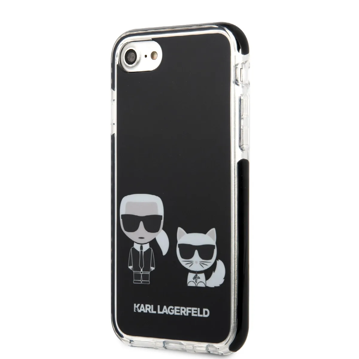 Karl Lagerfeld Ikonik Case “Karl & Choupette” Θήκη προστασίας από σκληρό πλαστικό – iPhone 7/8/SE Μαύρο – KLHCI8TPEKCK – εικόνα 3