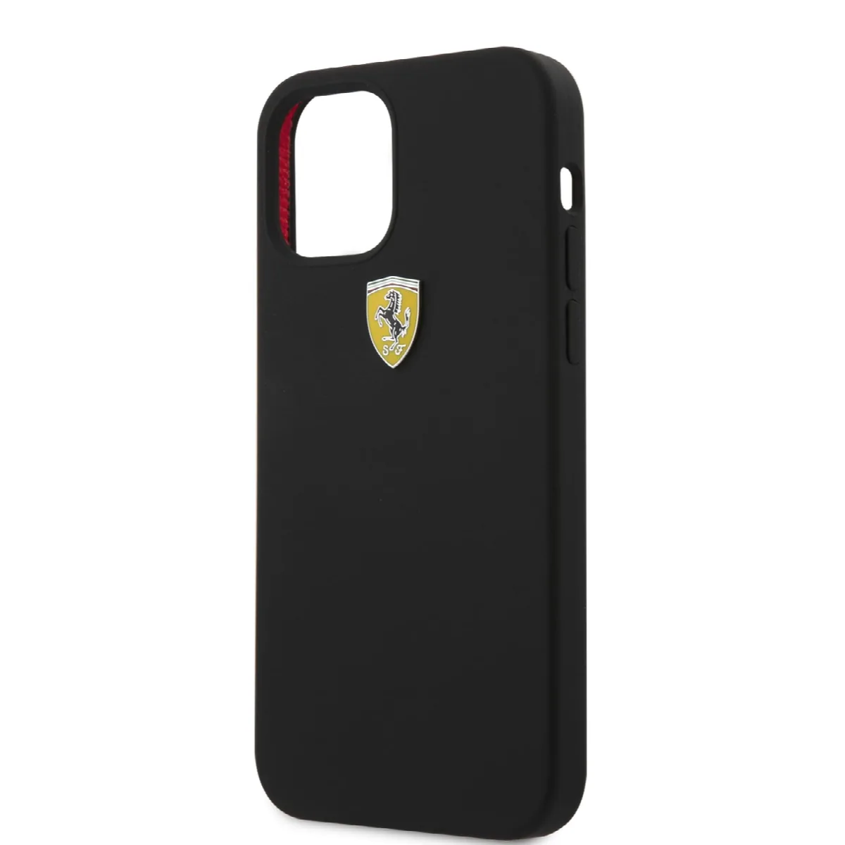 Ferrari "On Track" Liquid Silicone Case Θήκη προστασίας – iPhone 12 / iPhone 12 Pro Μαύρη/3D Logo – εικόνα 2
