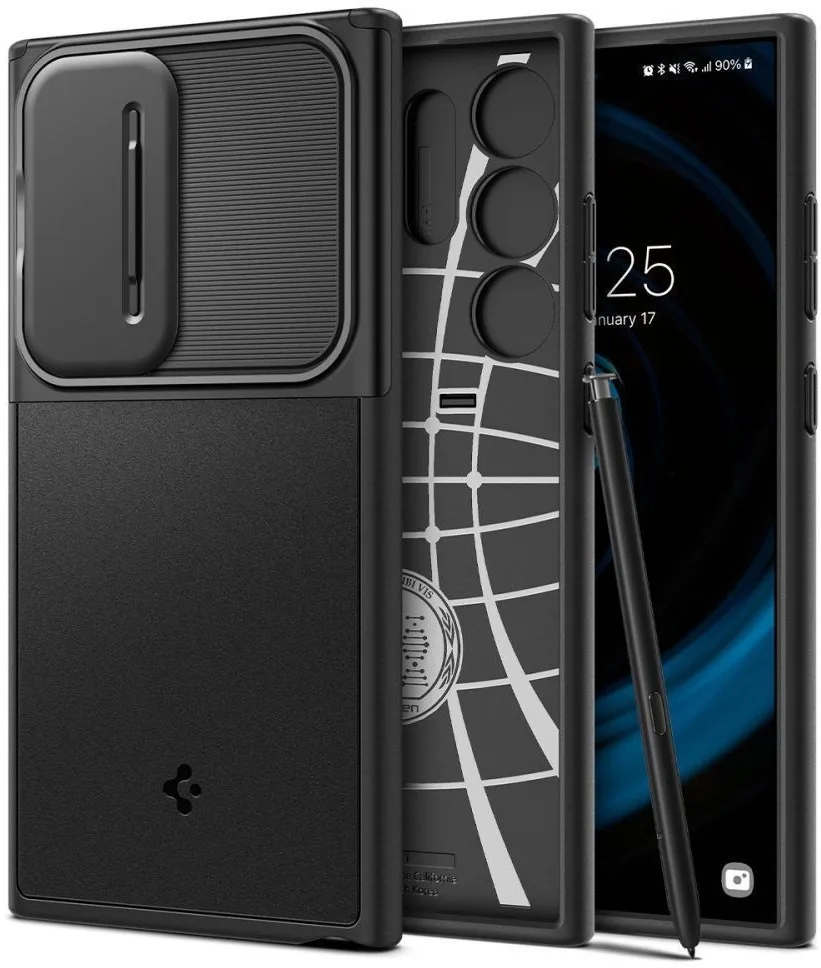 Spigen Optik Armor για Samsung Galaxy S24 Ultra - Μαύρο