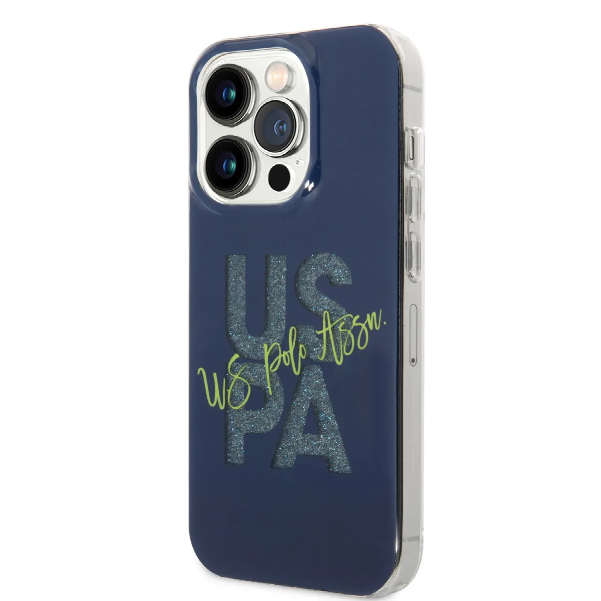 U.S. Polo Assn. Hard Case IML Glitter Script – Θήκη προστασίας από σιλικόνη iPhone 15 Pro Navy – USHCP15LUGLV – εικόνα 2
