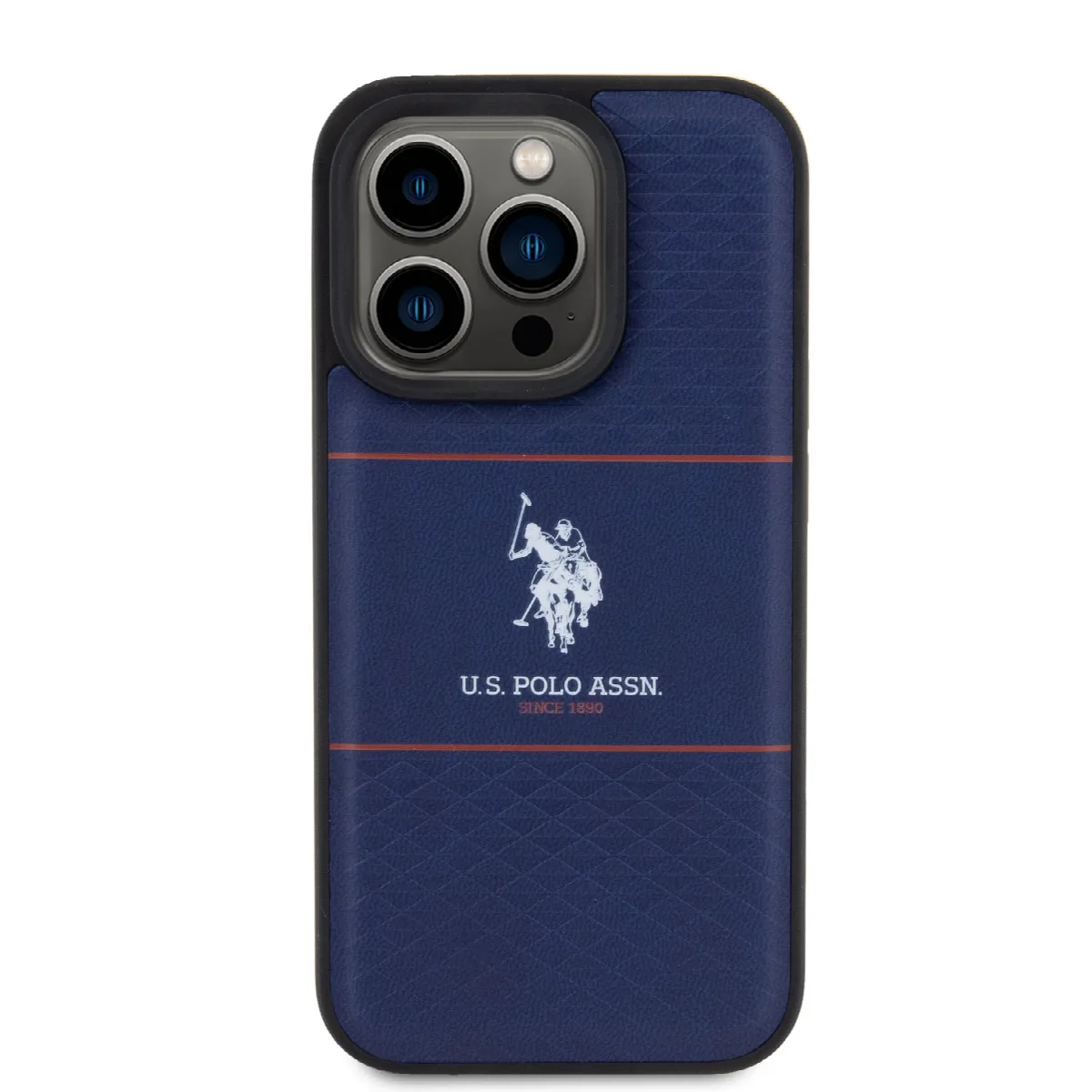 U.S. Polo Assn. HC PU Pattern Stripe – Θήκη προστασίας από σιλικόνη iPhone 15 ProNavy – USHCP15LPTRV – εικόνα 4