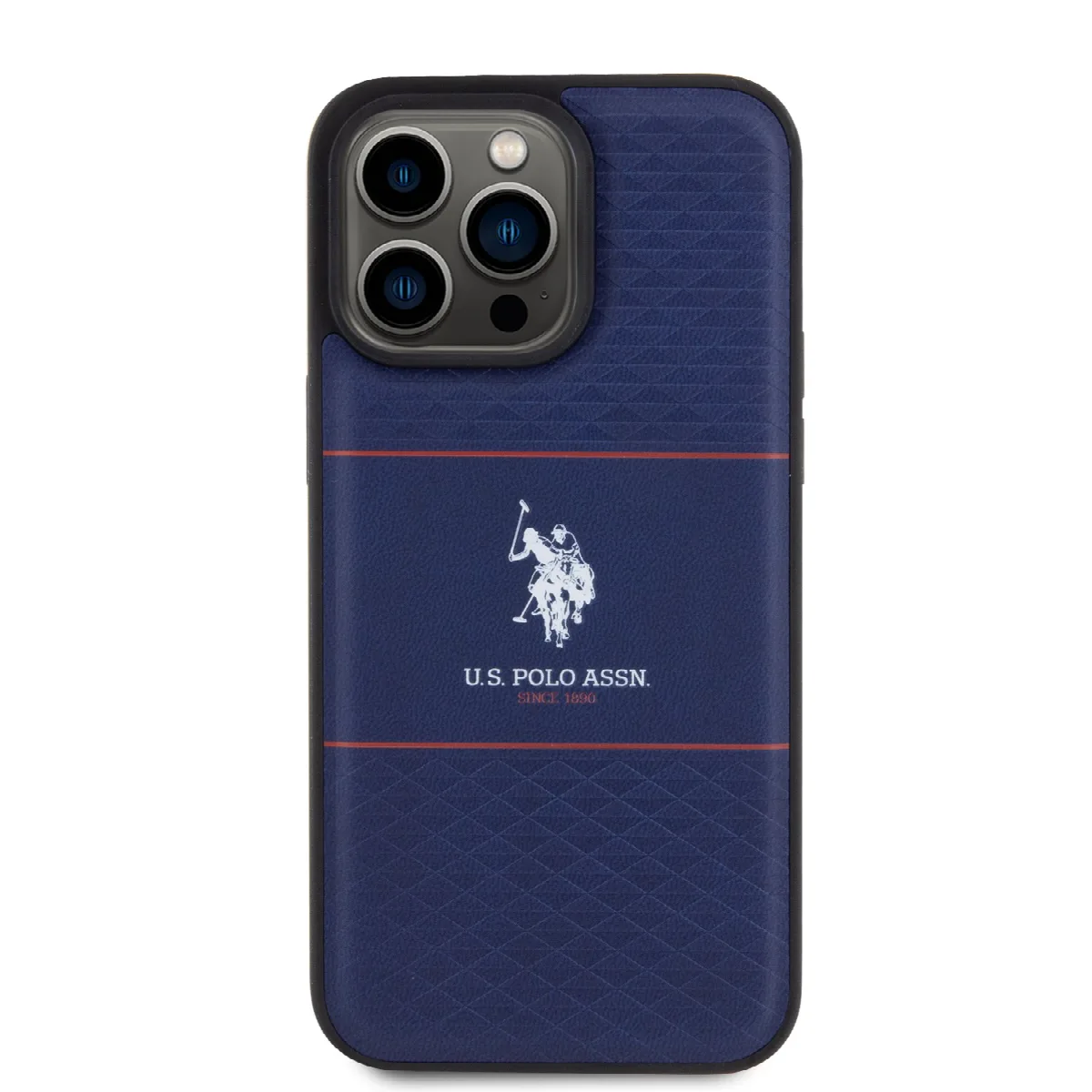 U.S. Polo Assn. HC PU Pattern Stripe – Θήκη προστασίας από σιλικόνη iPhone 15 Pro Max Navy – USHCP15XPTRV – εικόνα 4