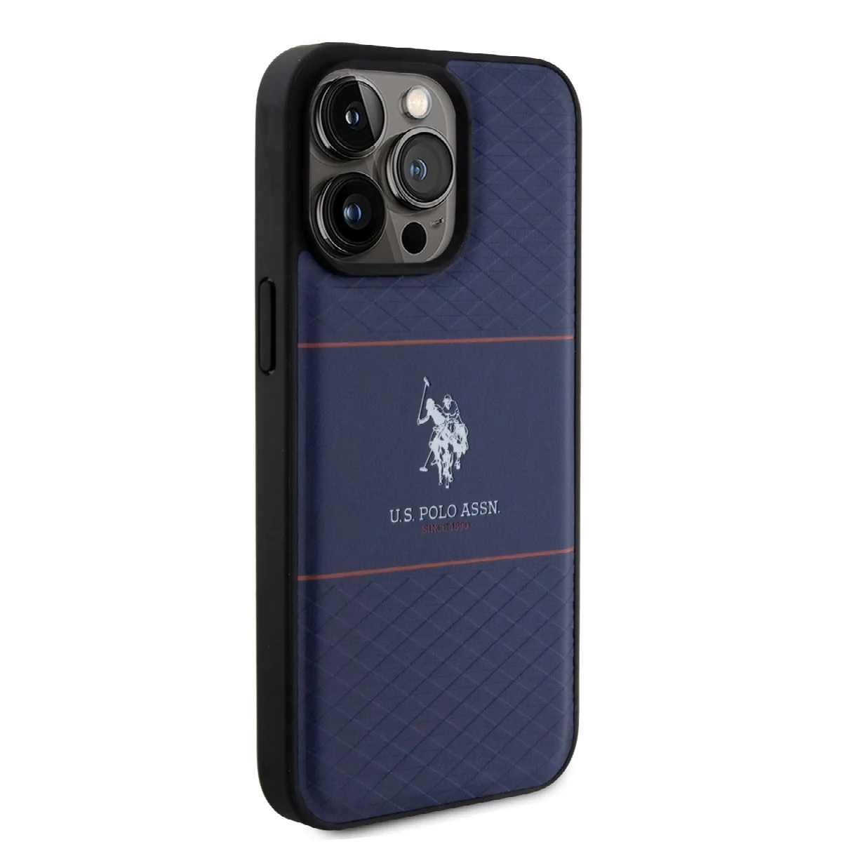 U.S. Polo Assn. HC PU Pattern Stripe – Θήκη προστασίας από σιλικόνη iPhone 15 Pro Max Navy – USHCP15XPTRV – εικόνα 2