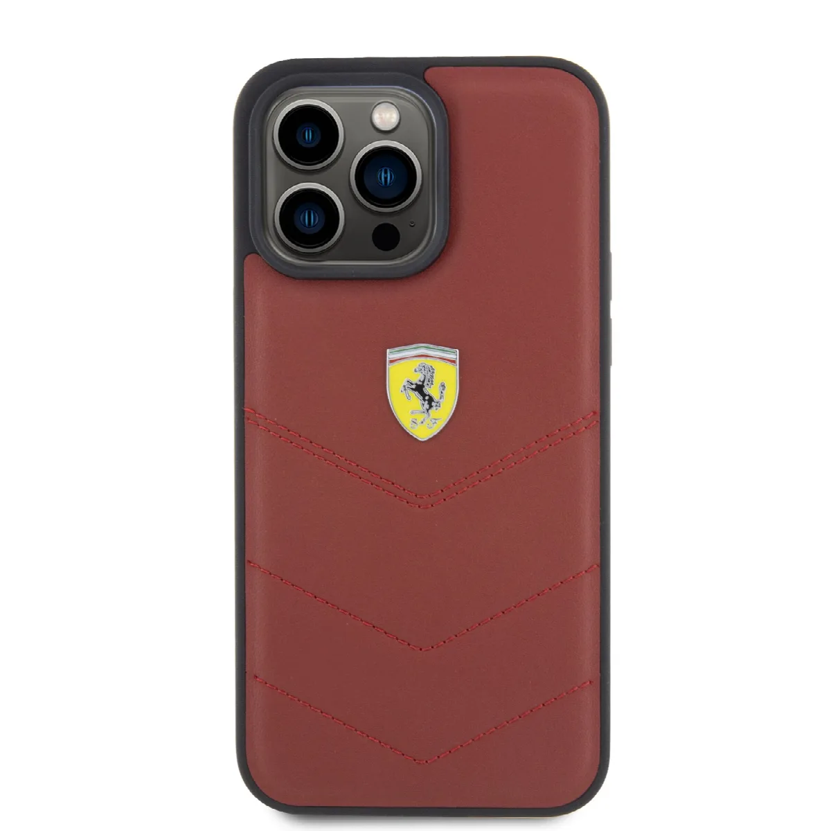 Ferrari Leather Stitched Lines – Θήκη προστασίας για iPhone 15 Pro Max Red – FEHCP15XRDUR – εικόνα 4