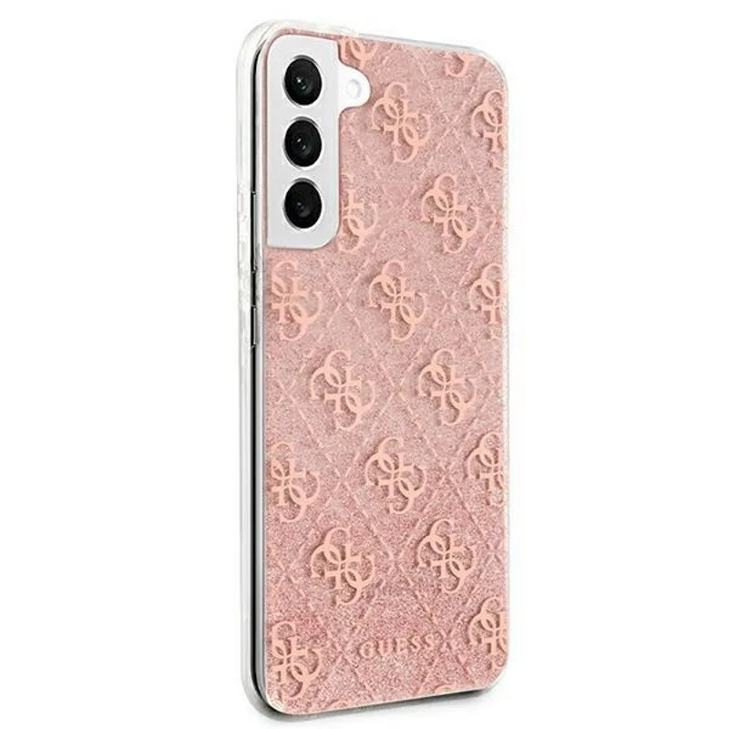 Guess "4G Logo Collection" Θήκη προστασίας από Liquid Glitter σιλικόνη – Galaxy S22 Plus Pink – εικόνα 2