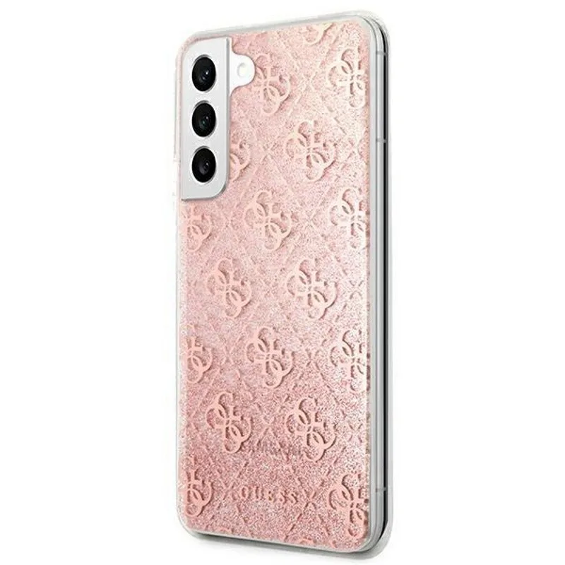 Guess "4G Logo Collection" Θήκη προστασίας από Liquid Glitter σιλικόνη – Galaxy S22 Plus Pink – εικόνα 4