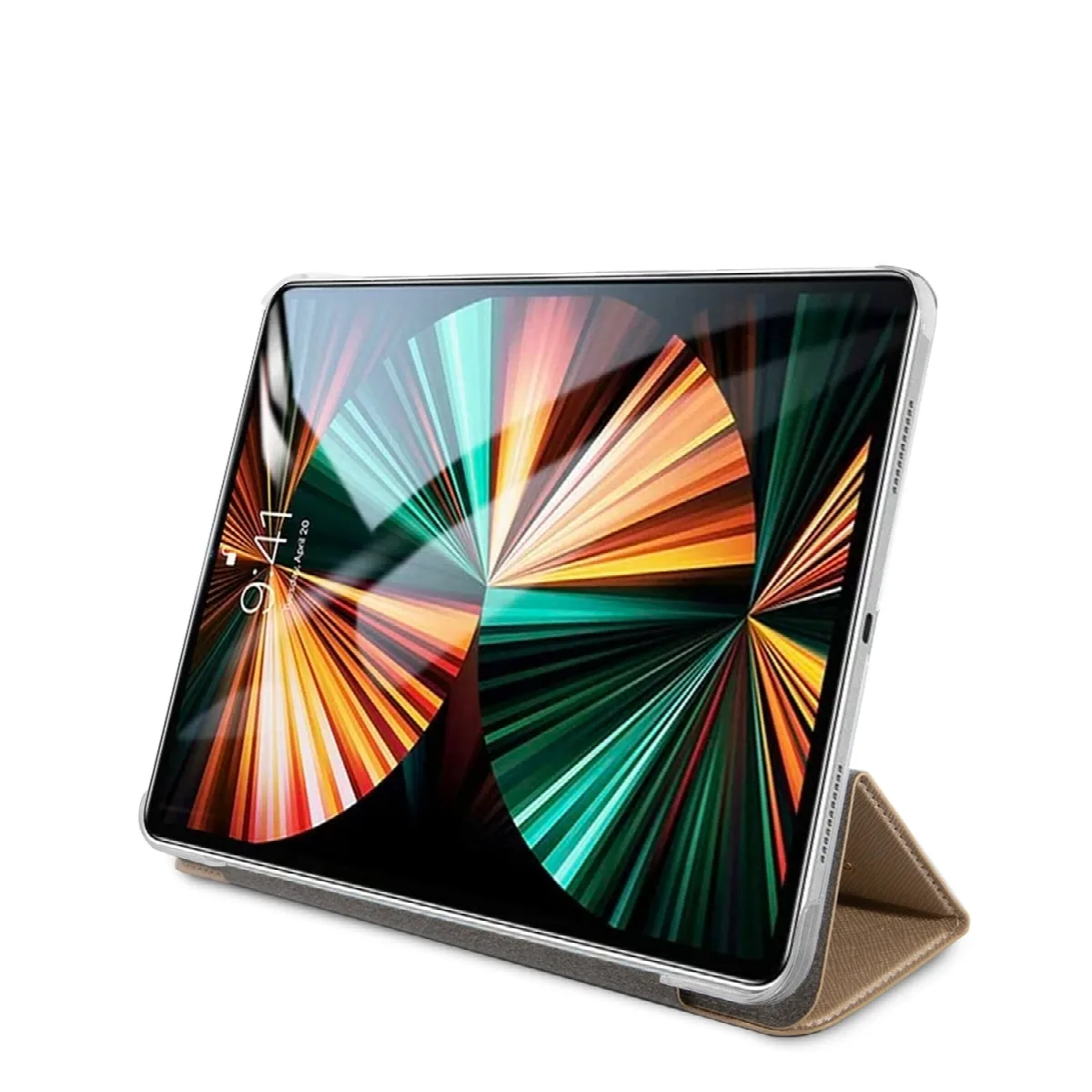 Guess 4G Logo Saffiano Collection Book Cover Θήκη κατάλληλη για Apple iPad Pro 2021 12,9" Gold - GUIC12PUSASGO – εικόνα 2