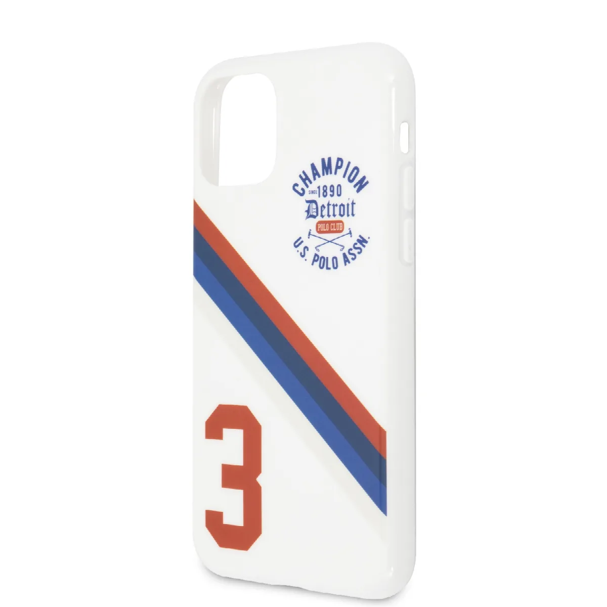 U.S. Polo Assn. “Detroit 3 Stripes Collection” Θήκη προστασίας από πολυκαρβονικό – iPhone 11 Pro Max Λευκό – USHCN65PCDGS – εικόνα 2